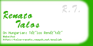 renato talos business card